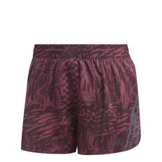SHORT ADIDAS ICONS ALLOVER PRINT RUNNING 3 BANDAS MUJER ROSADO IL1742 |SUMMER SALE|