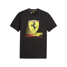 T-SHIRT PUMA SCUDERIA FERRARI RACE COLORED BIG SHIELD HOMBRE NEGRO 620952 01 |MEGA SALE|