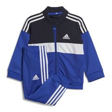 CONJUNTO ADIDAS TIBERIO 3 FRANJAS COLORBLOCK NIÑO AZUL IB4896