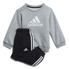 CONJUNTO ADIDAS BADGE OF SPORT BEBE GRIS H28835 ¡SUMMER SALE!