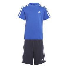 CONJUNTO ADIDAS ESSENTIALS 3-STRIPES NIÑO AZUL IJ6358 |MEGA SALE|
