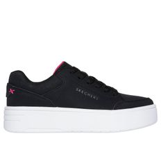TENIS SKECHERS COURT HIGH NIÑA NEGRO 310187L-BLK