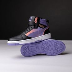 TENIS PUMA REBOUND V6 MID BLURRY DREAMS JUVENIL NEGRO 400586 02