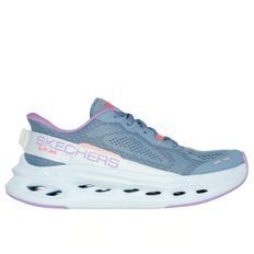 TENIS SKECHERS MAX CUSHIONING GLIDE STEP MUJER AZUL 129400SLT